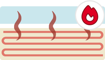 Enjoy even heat distribution icon